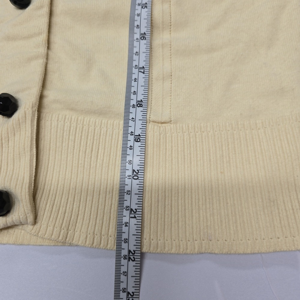 Vintage Milly of New York Women's Cream Cardigan Sweater Beads Button Size L - Picture 6 of 8